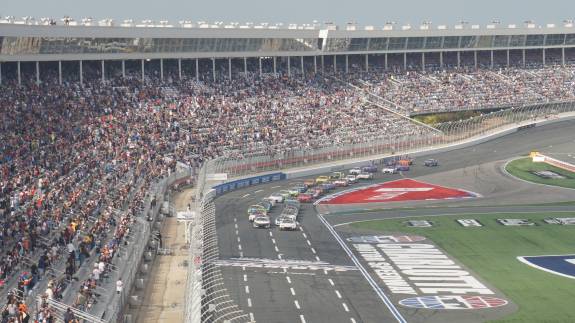 Grandstand seating at Charlotte Motor Speedway