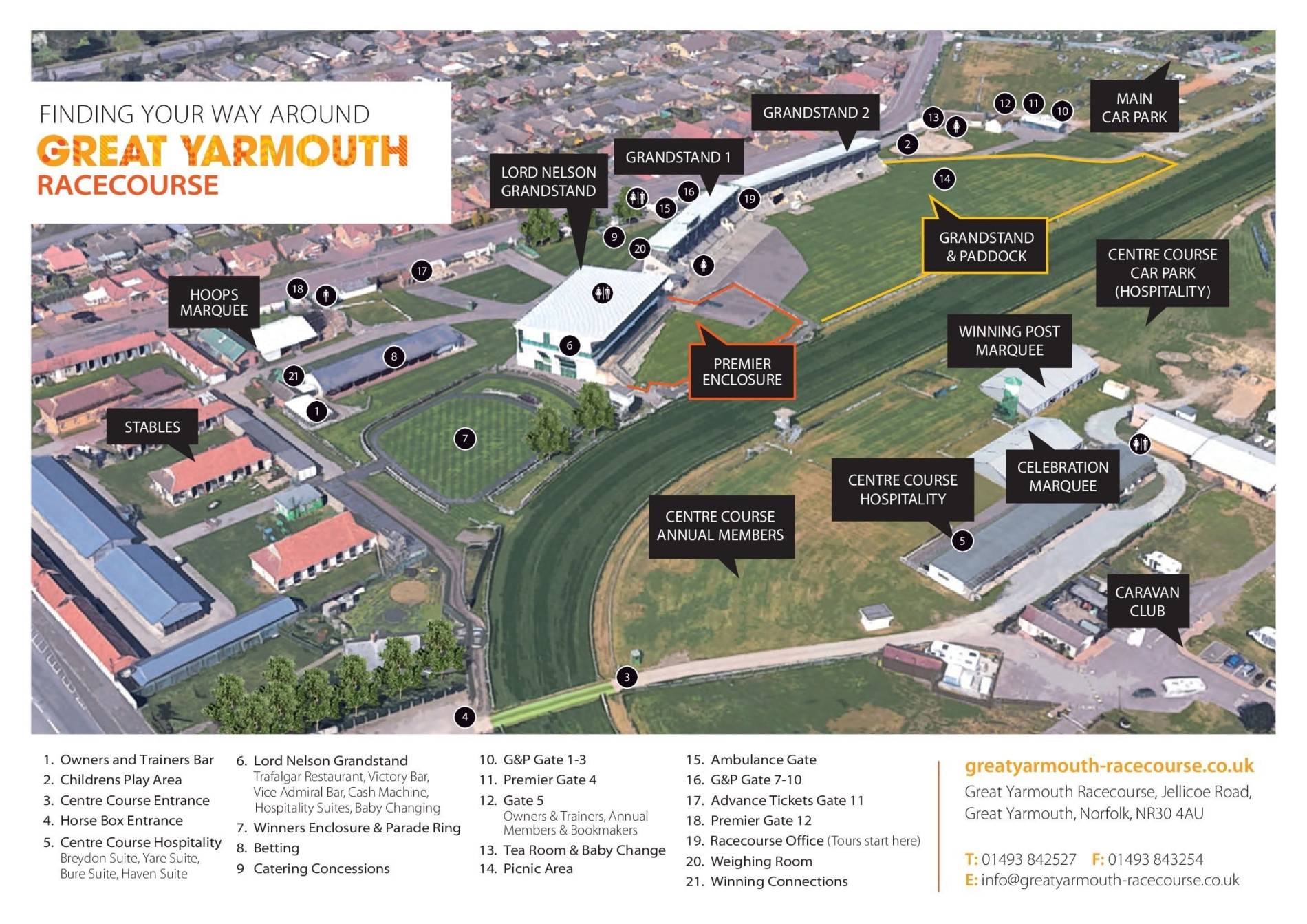 Great Yarmouth Racecourse Map