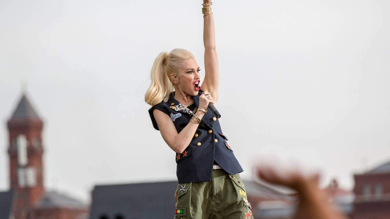 Gwen Stefani performs on the National Mall for Global Citizen Earth Day