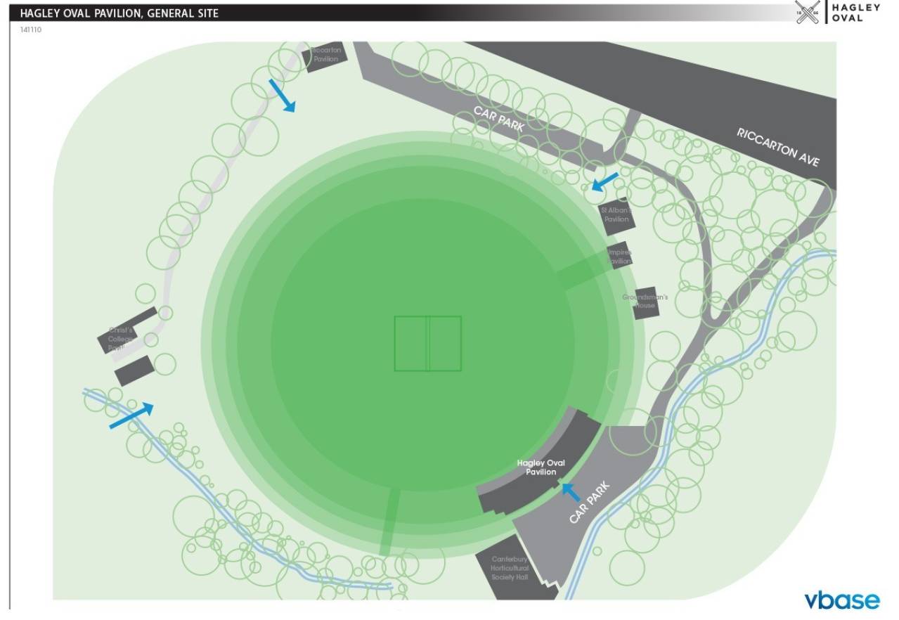 Hagley Oval Map