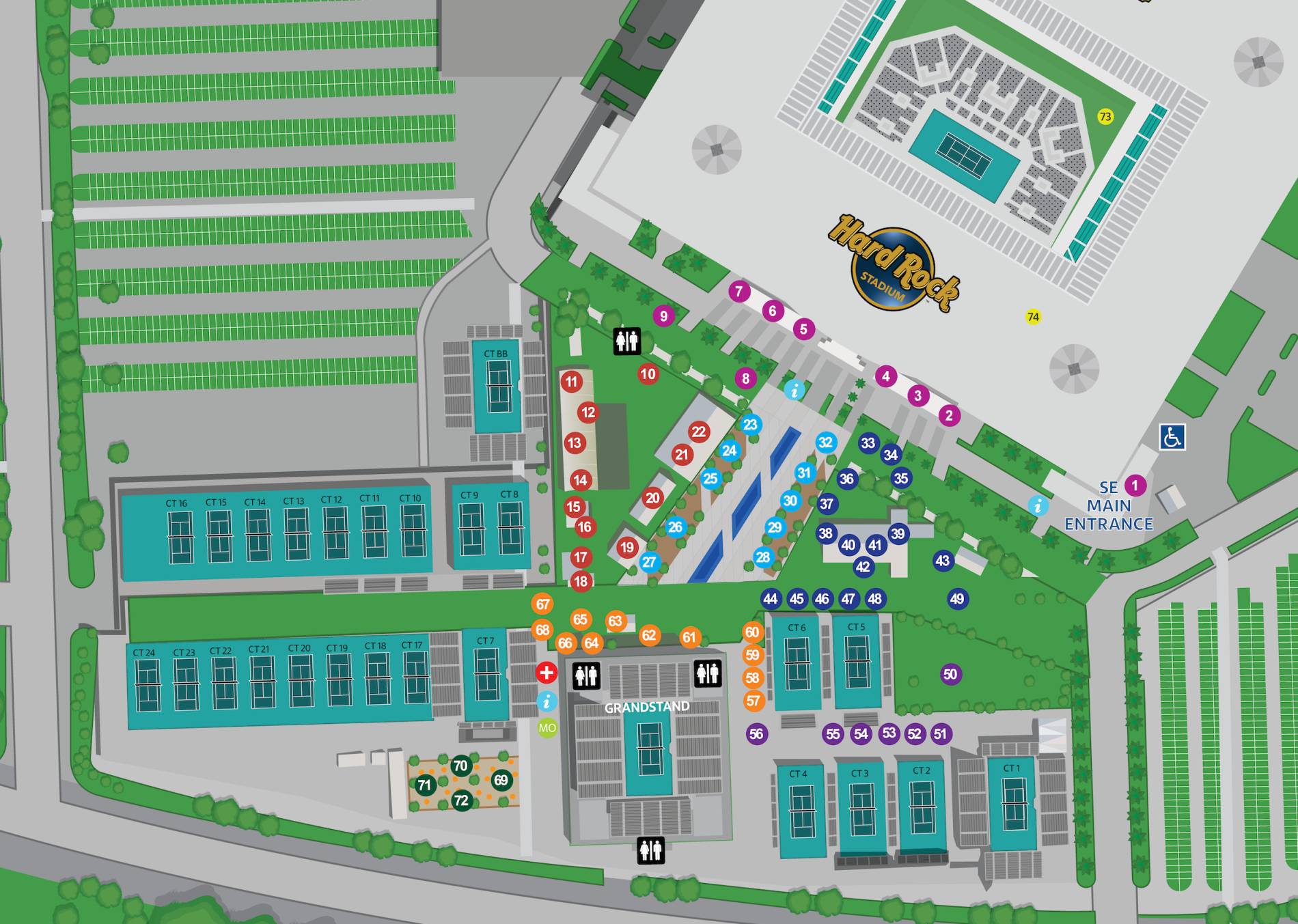 Hard Rock Stadium Map
