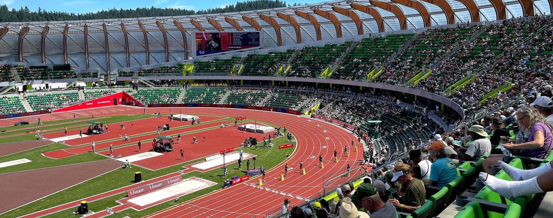 Hayward Field views from upper stands