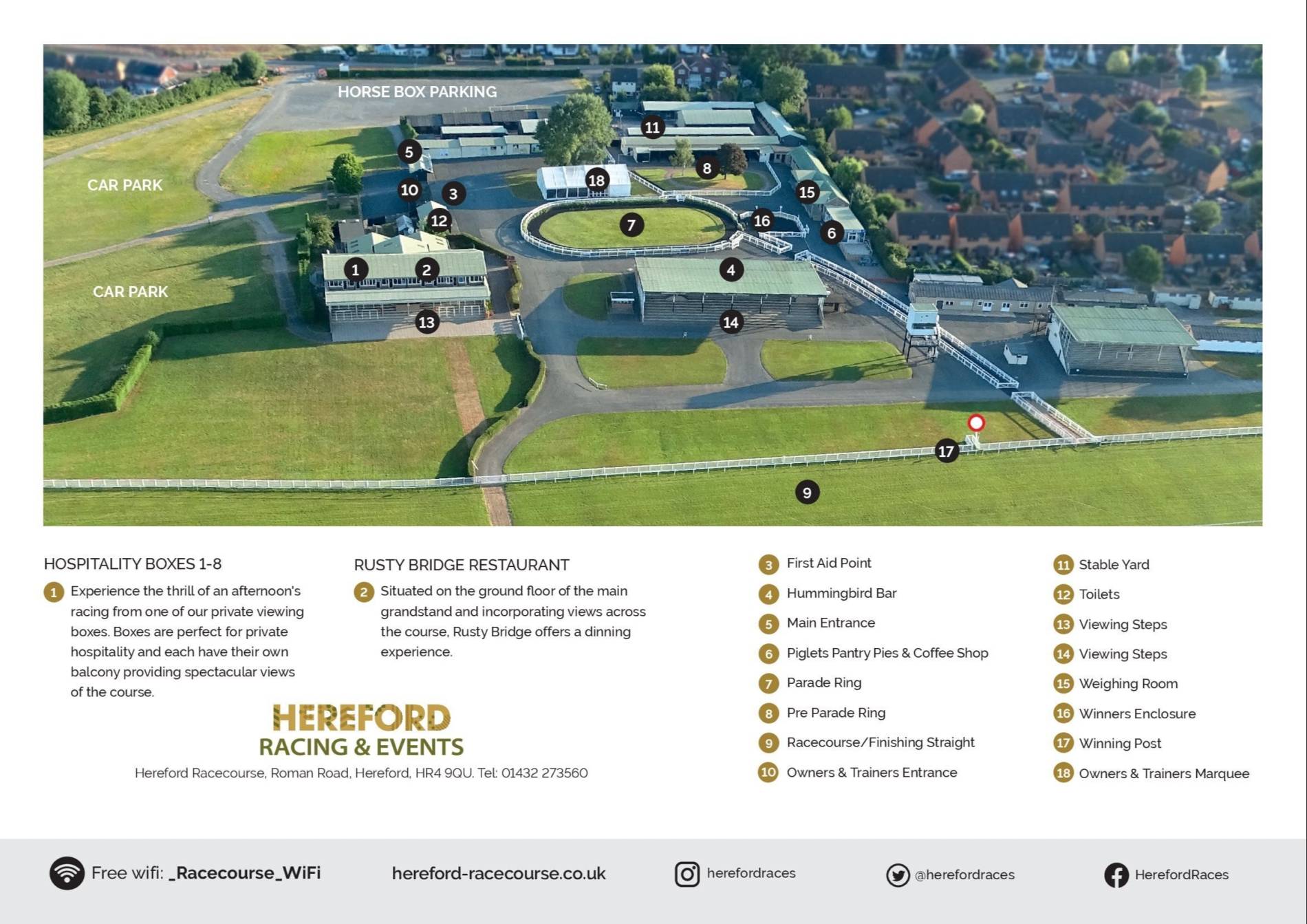 Hereford Racecourse Map