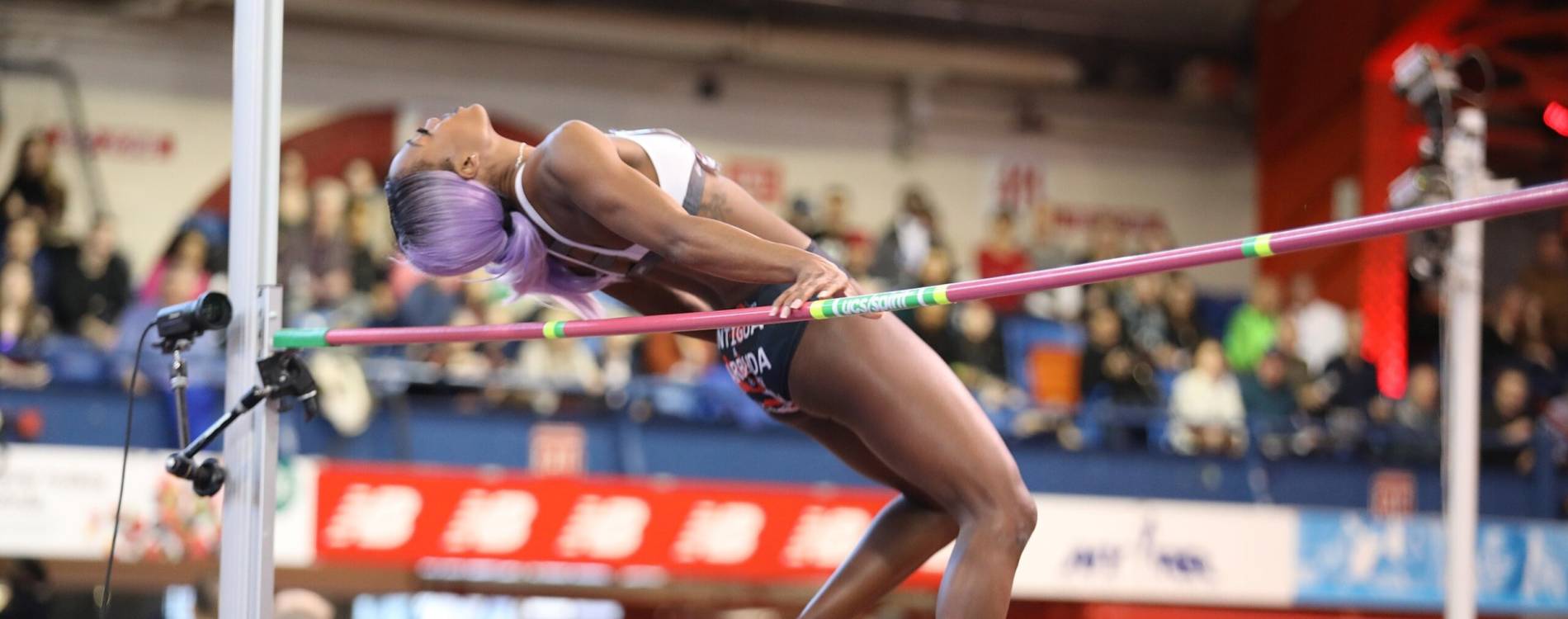 High jump at the Millrose Games