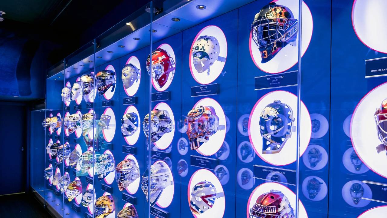 Hockey Hall of Fame Mask Display