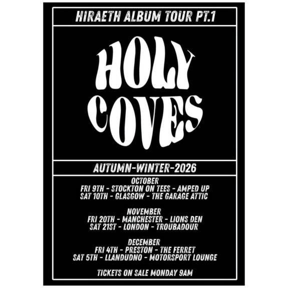 Holy Coves Album Release Tour - Autumn/Winter