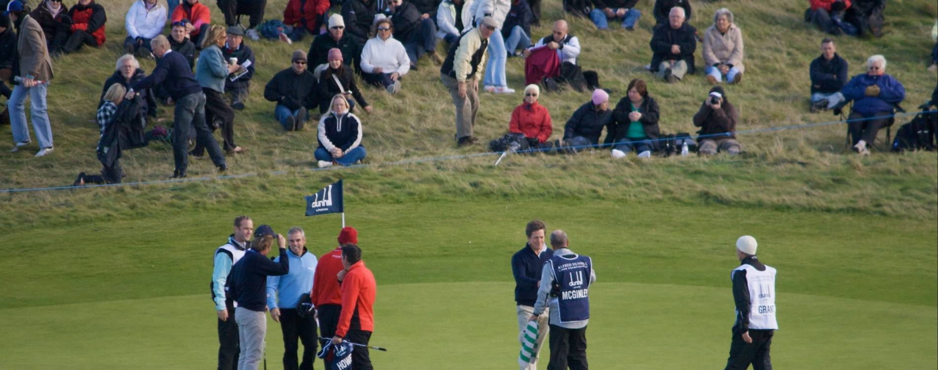 Hugh Grant, Kyle MacLachlan, Paul McGinley, and David Howell