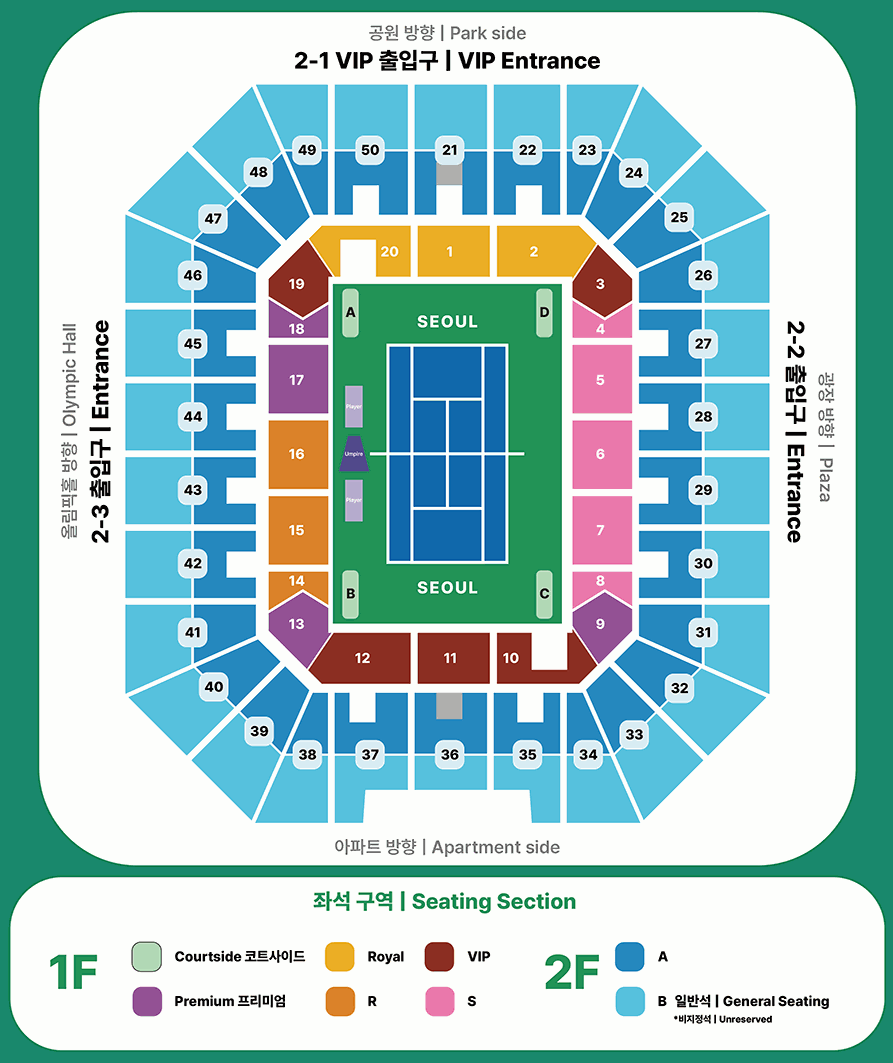 Seoul Olympic Park Tennis Center Map