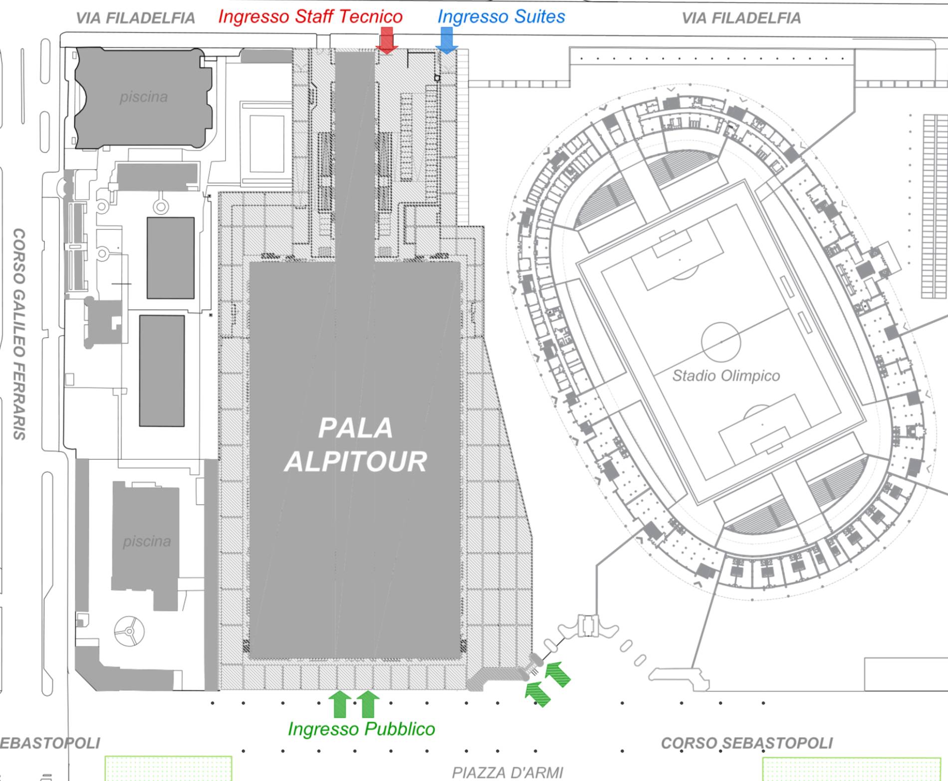 Inalpi Arena Map
