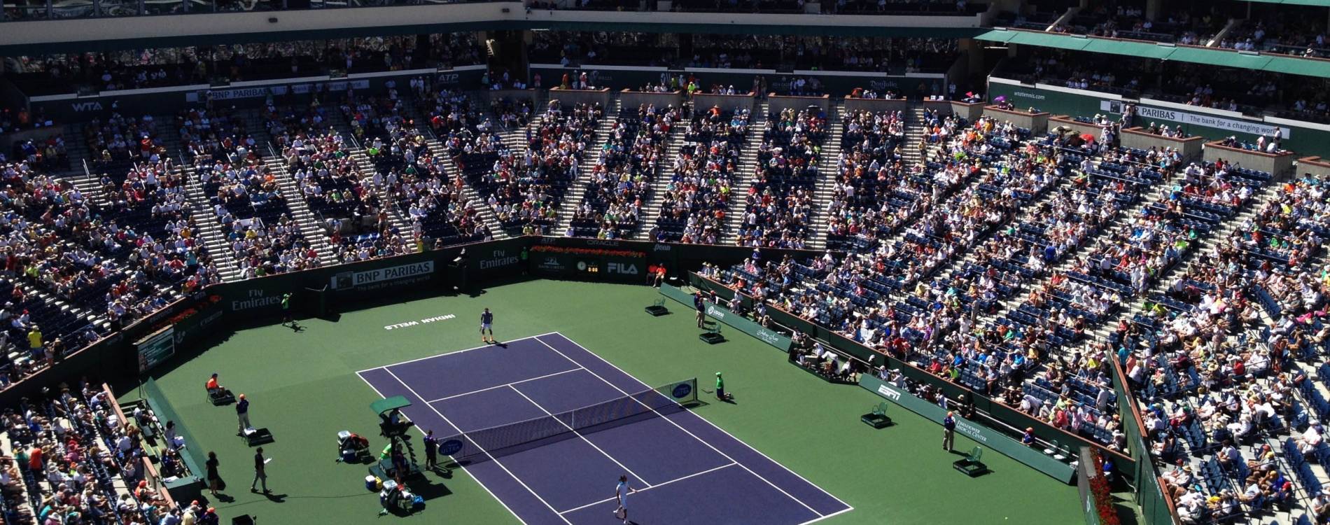 Indian Wells Tennis Garden's Stadium 1 court, during the BNP Paribas Open