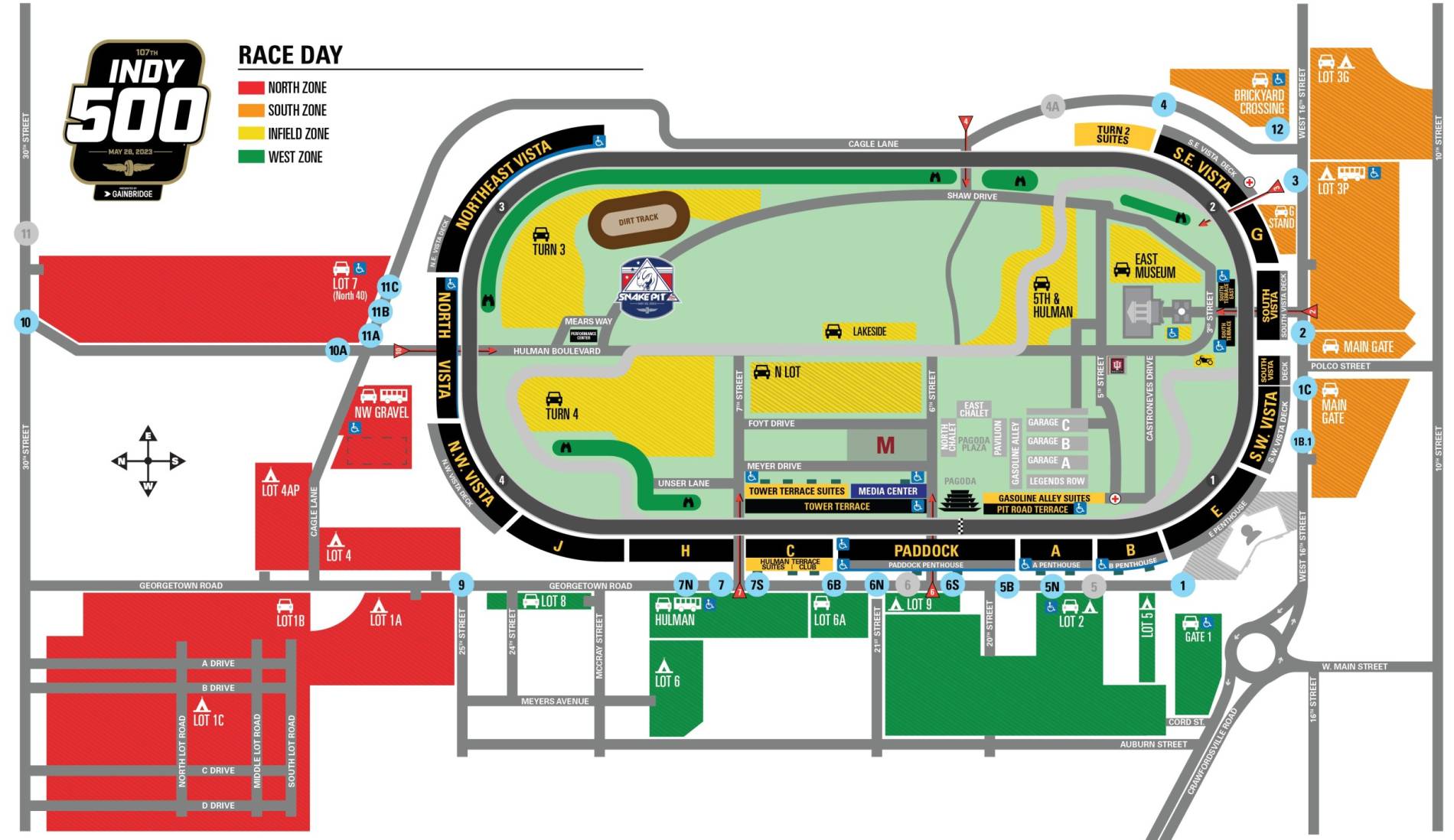 Indianapolis Motor Speedway Map