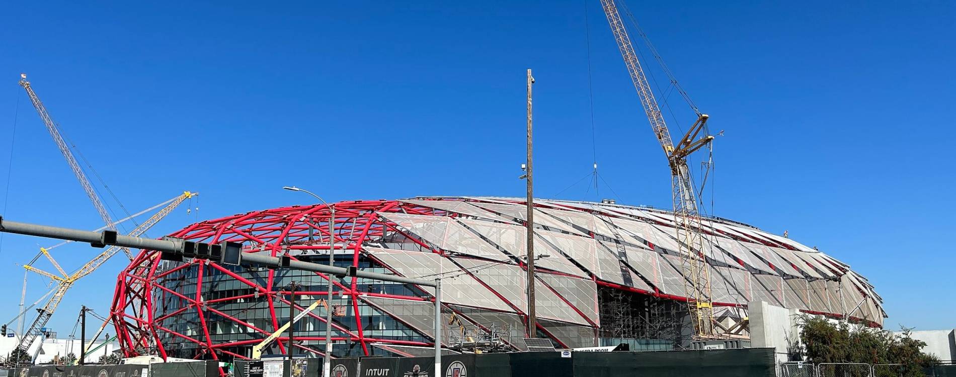 Intuit Dome under construction in 2023