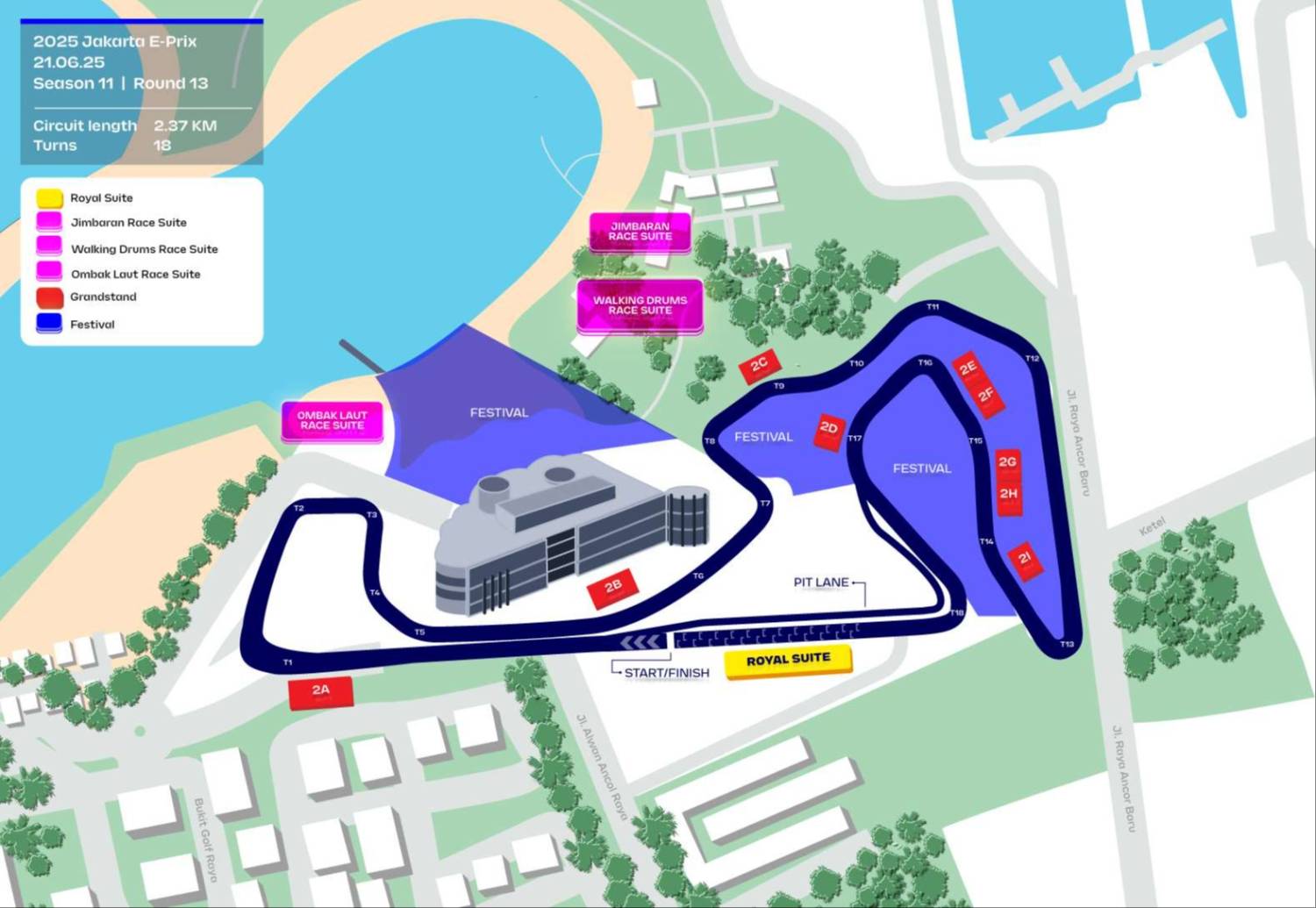Jakarta International E-Prix Circuit Map