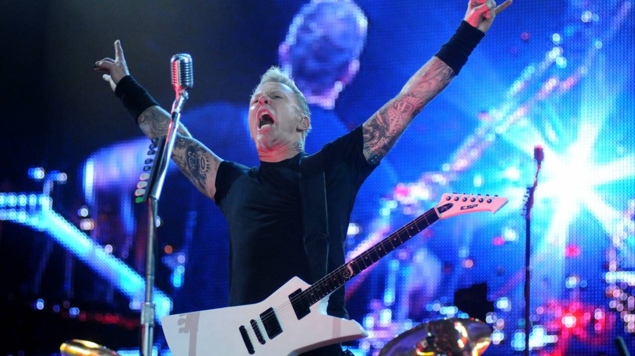 James Hetfield of Metallica during the Rock in Rio