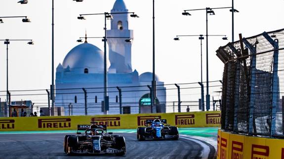 Jeddah circuit during race