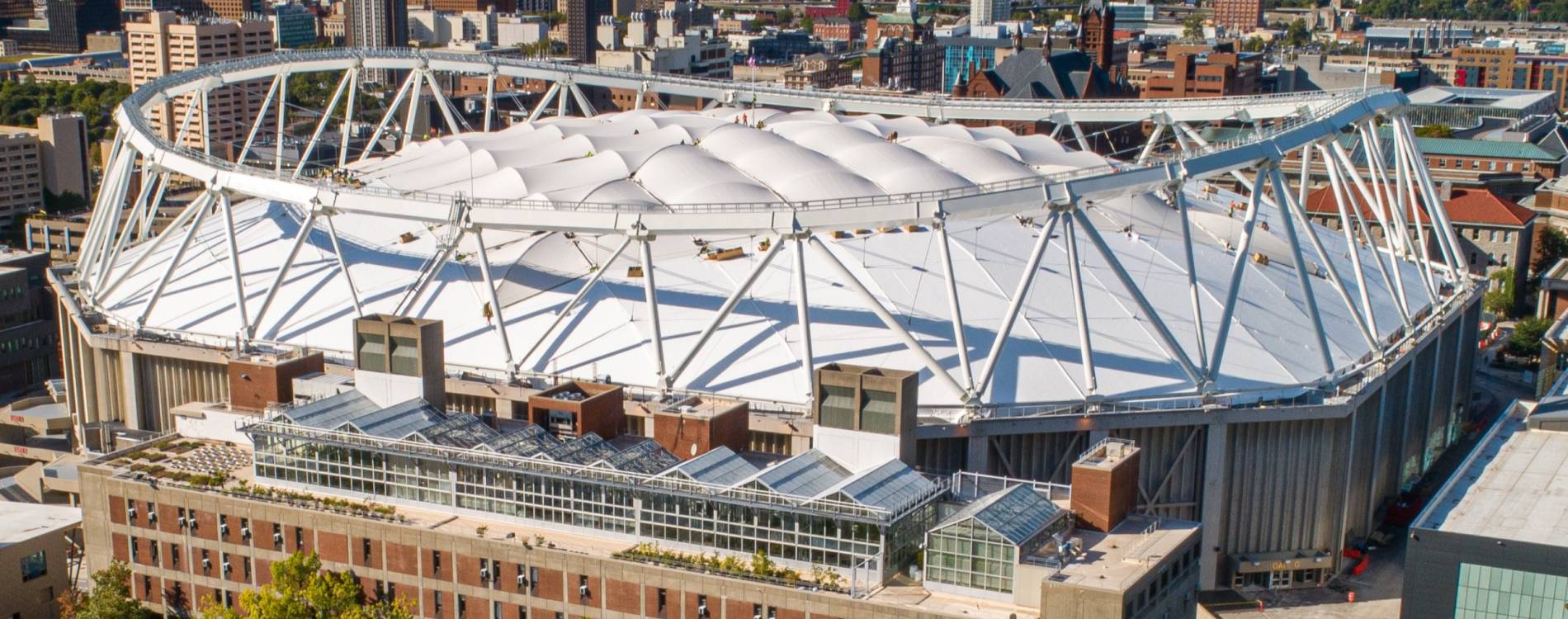 JMA Wireless Dome is located on the campus of Syracuse University in Syracuse, New York