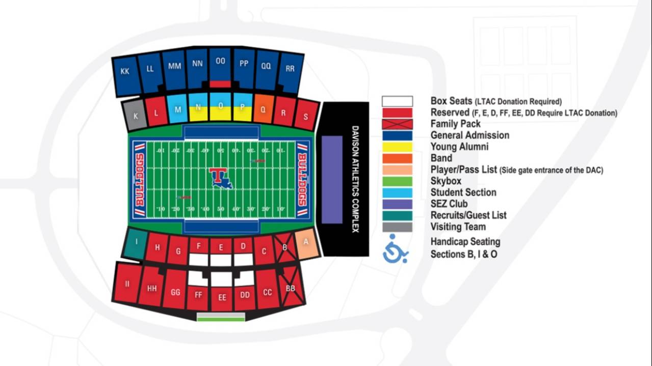 Joe Aillet Stadium Map