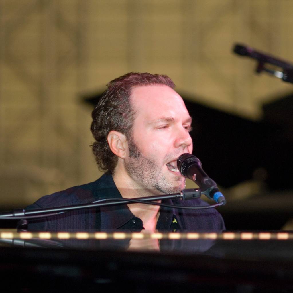 John Ondrasik of Five for Fighting performs at the Edwards Air Force Ball at Hangar 1600