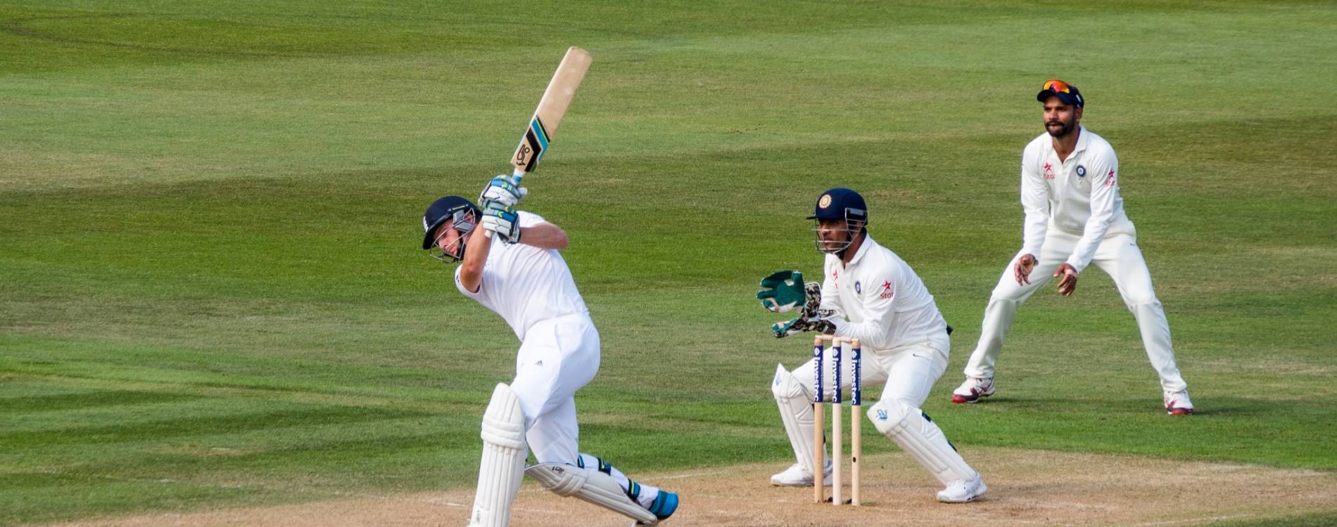 Jos Buttler hits a six against India in 2014