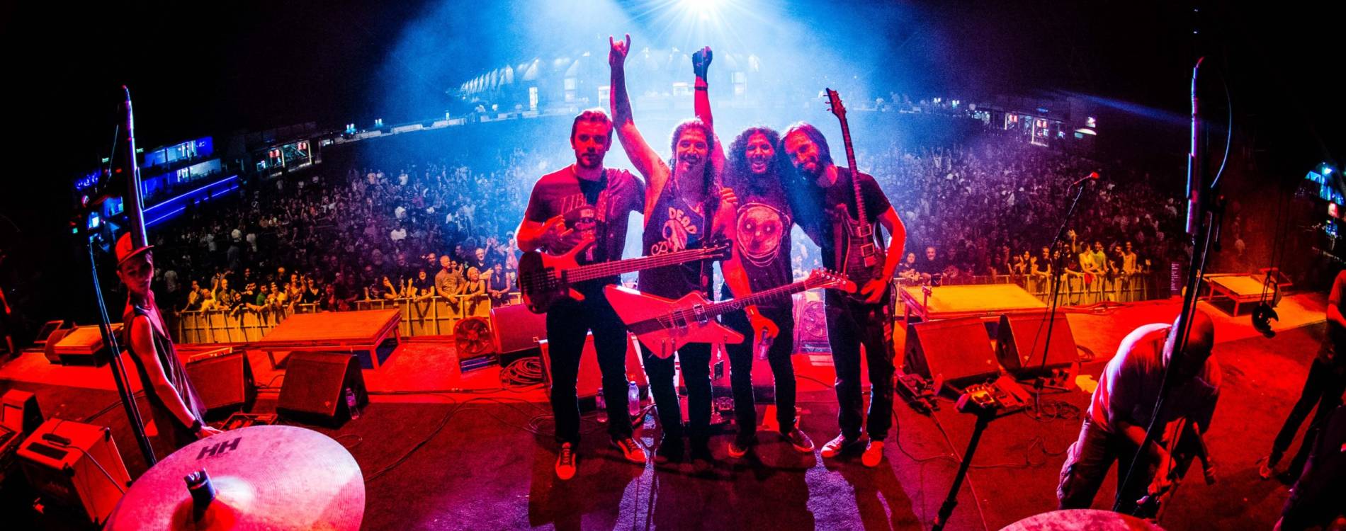 Josh Saldanha with the band [ay Wud at Etihad Park