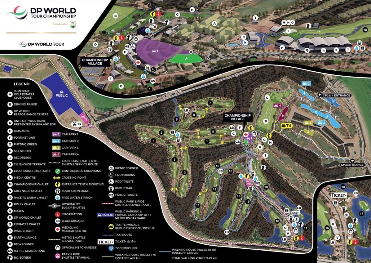 Jumeirah Golf Estates Map
