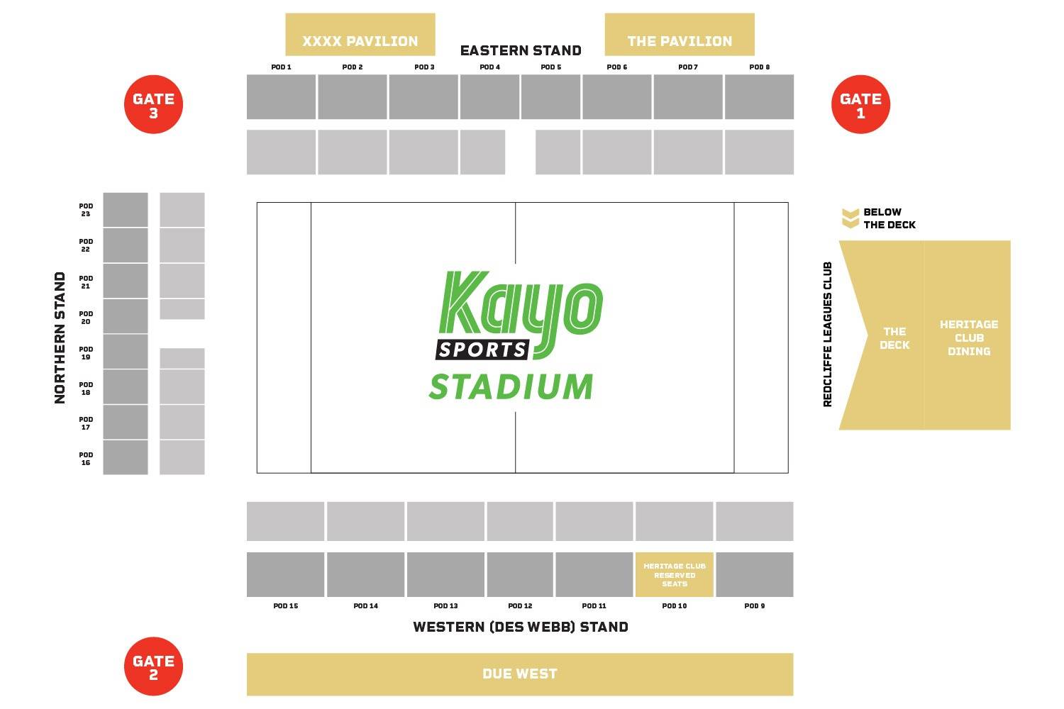 Kayo Stadium (Dolphin Stadium) Map