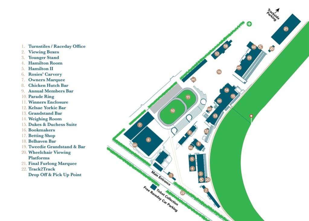 Kelso Racecourse Map