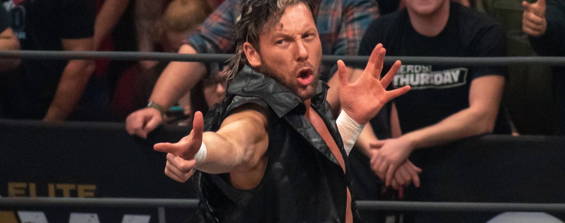 Kenny Omega in action at an AEW show