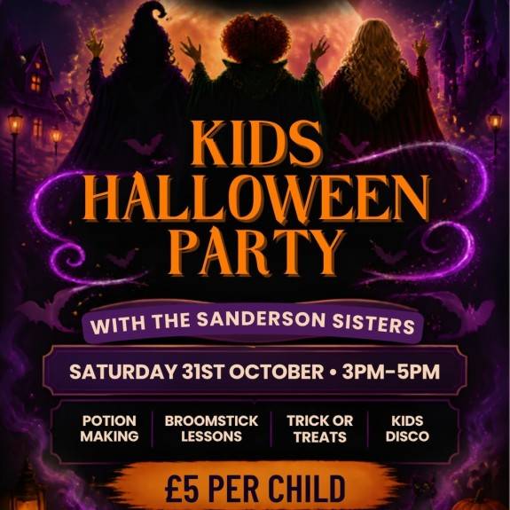 Kids halloween party with the Sanderson sisters
