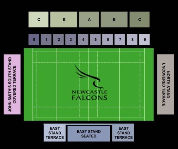 Kingston Park Stadium Map