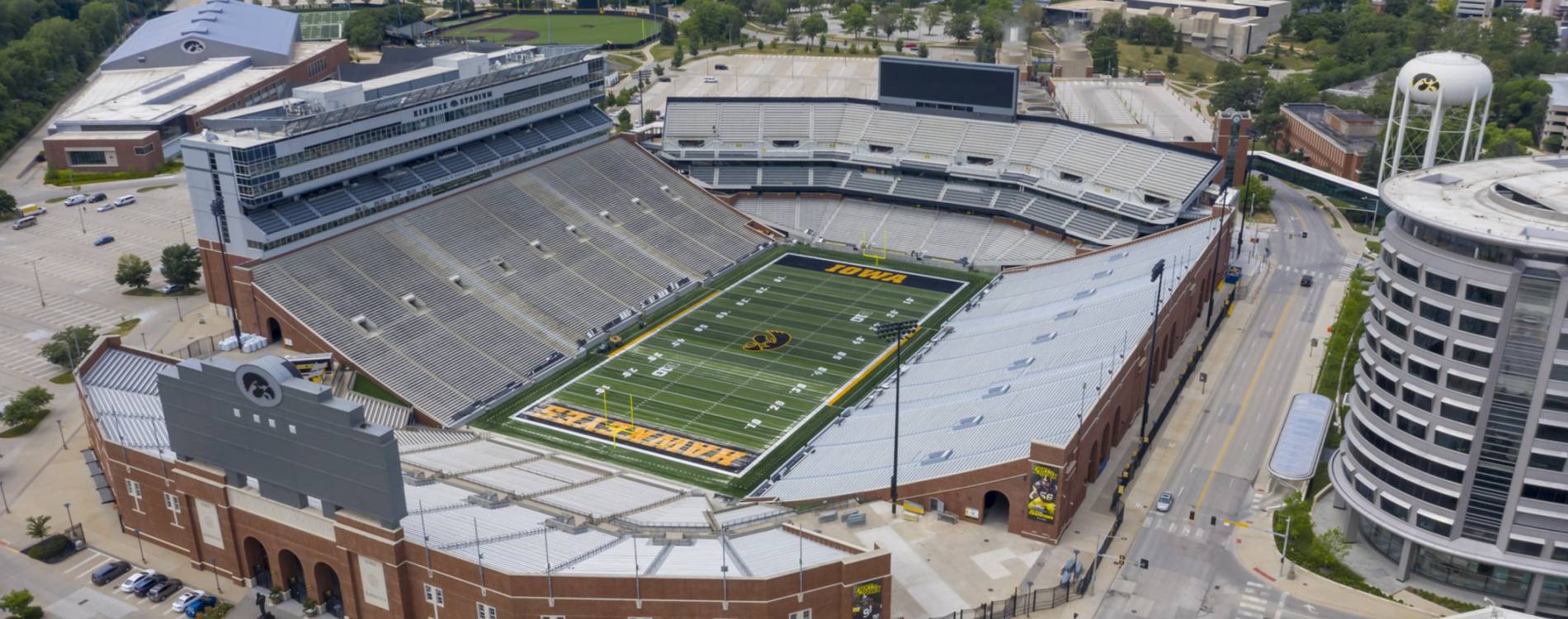 Kinnick Stadium is located in Iowa City, Iowa