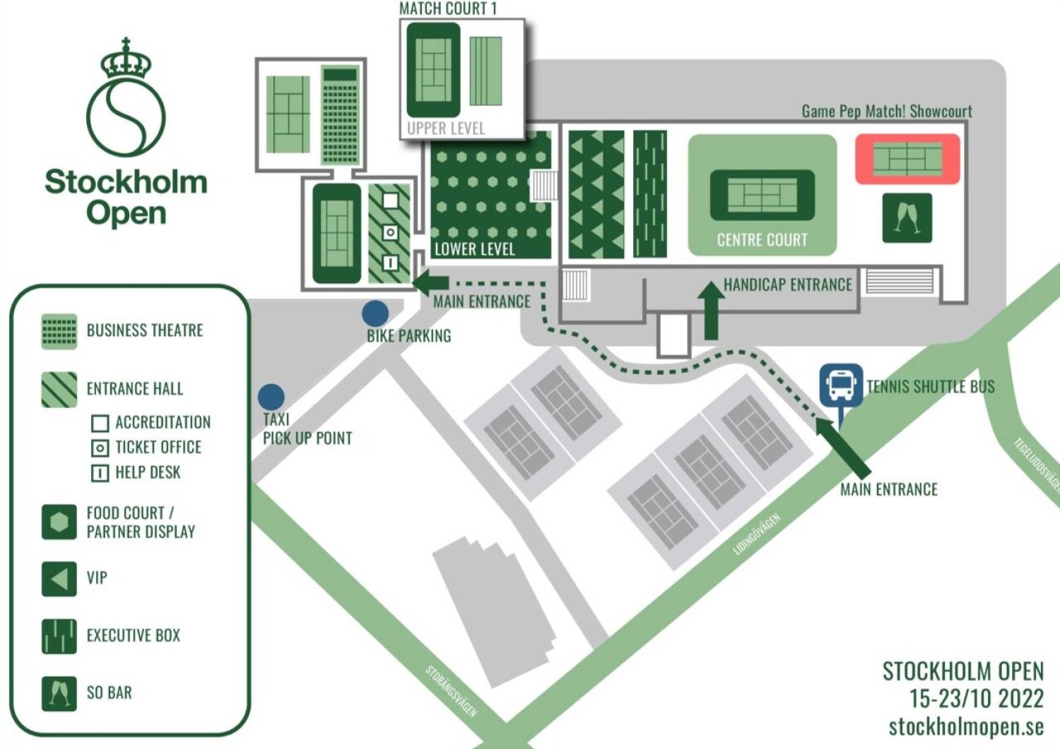 Kungliga Tennishallen Map