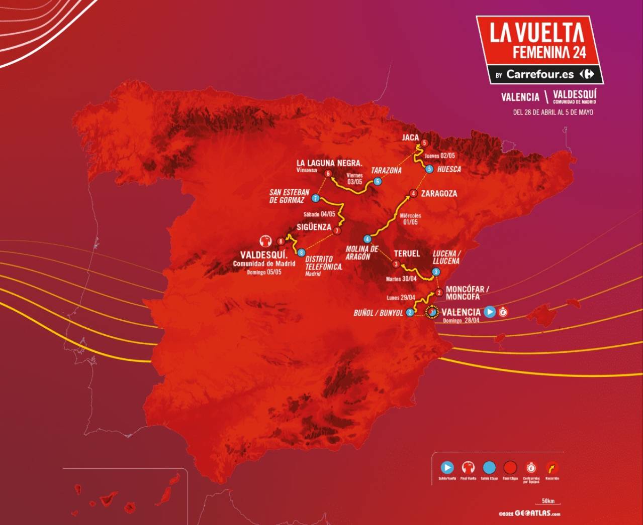 Stage 5 Huesca > Jaca La Vuelta Femenina Tickets 2 May 2024 La