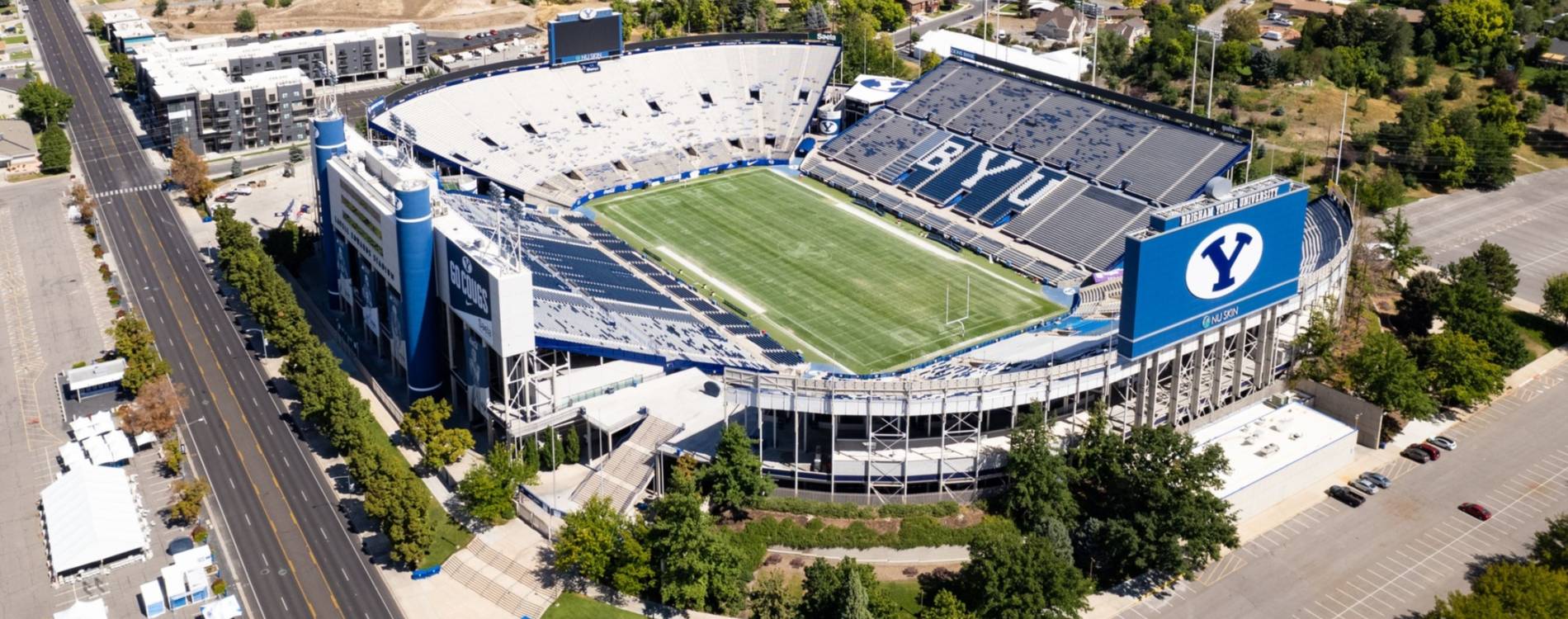 LaVell Edwards Stadium is home to the BYU Cougars football team