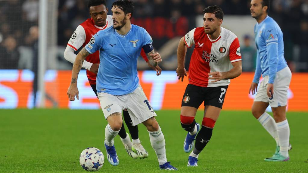 Lazio taking on Feyenoord in the Champions League