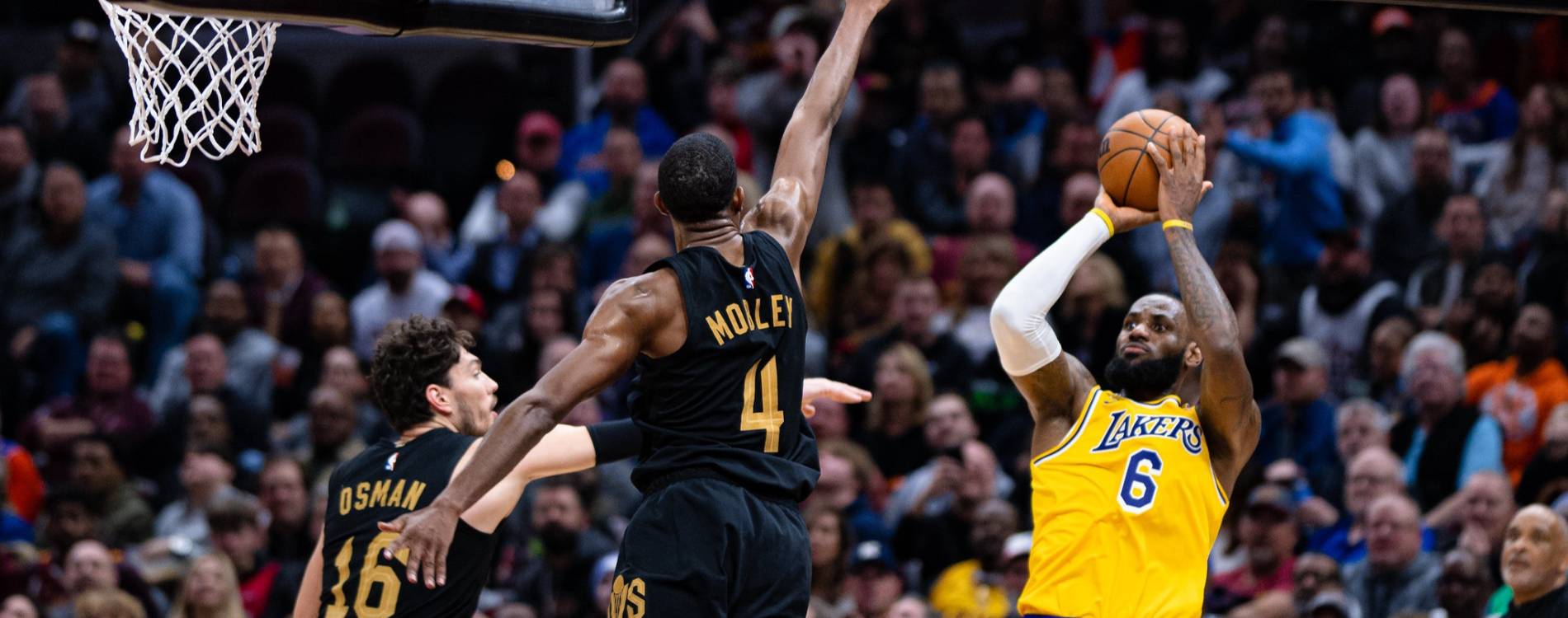 LeBron James playing for the Los Angeles Lakers