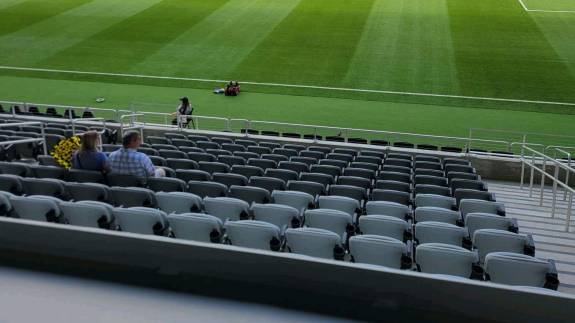 Ledge Club seating is located just above the 100 level