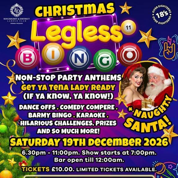 Legless 11 Bingo with Naughty Santa