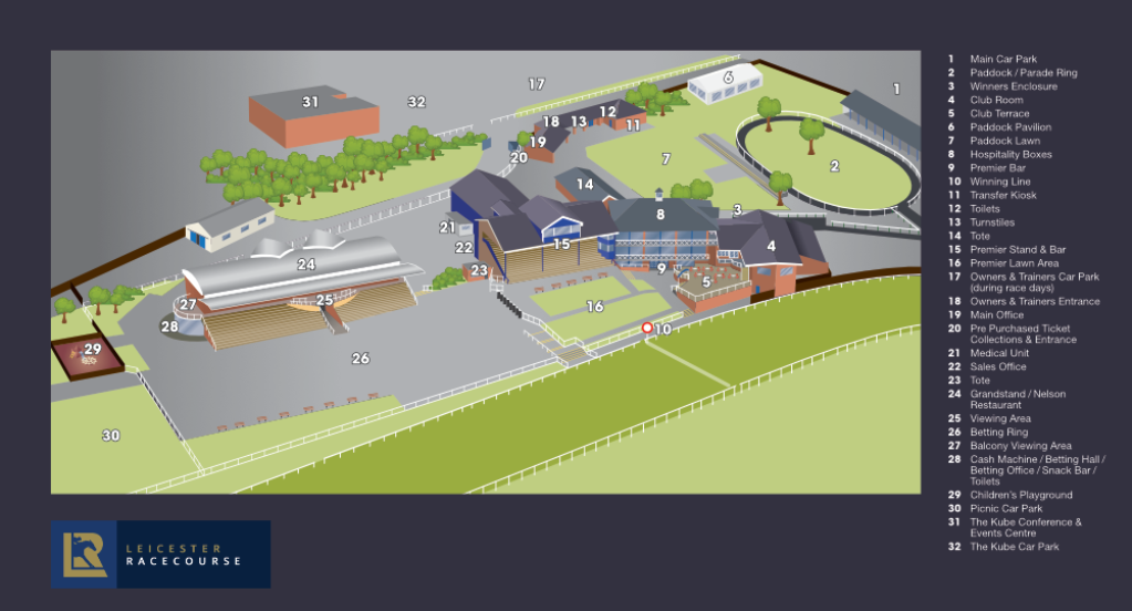 Leicester Racecourse Map
