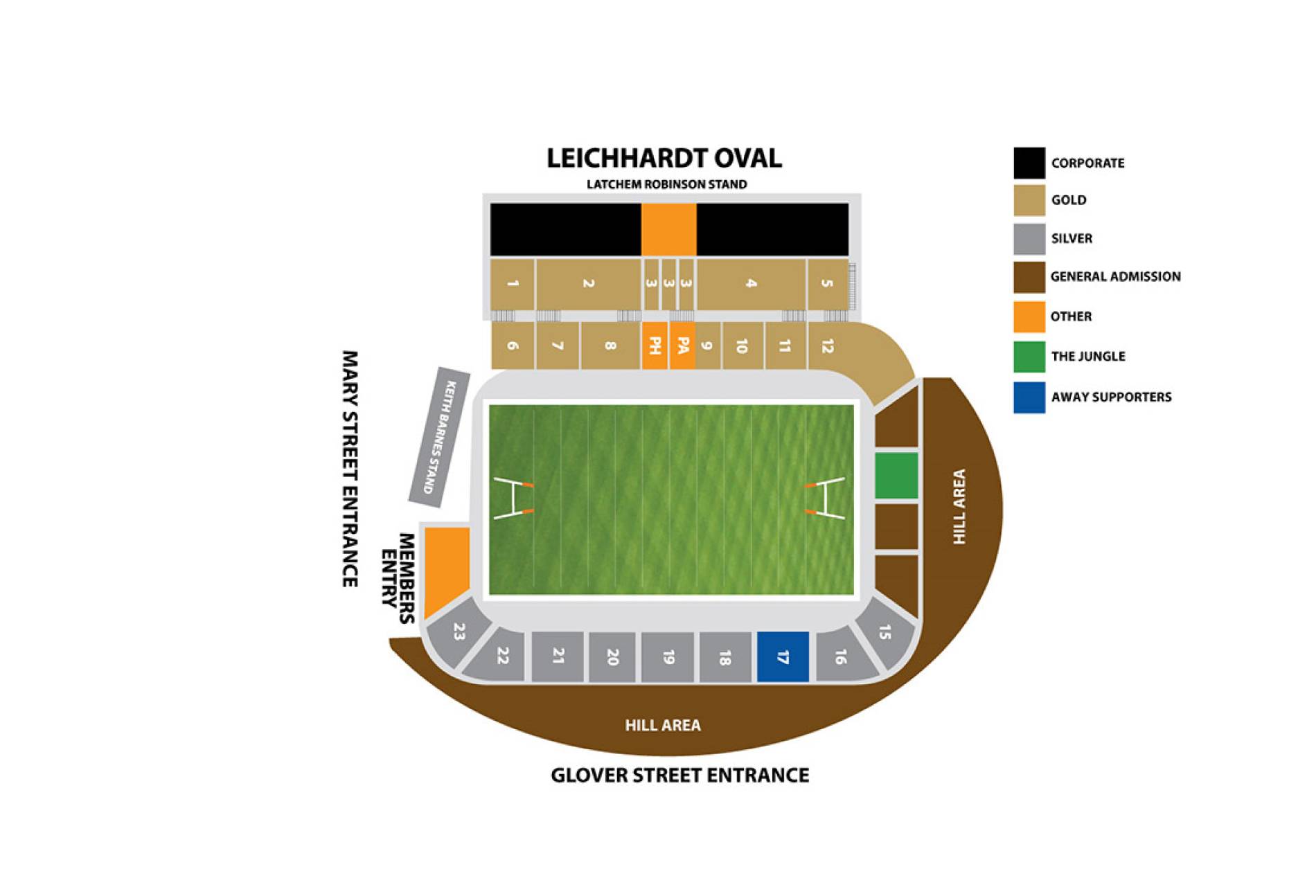 Leichhardt Oval Map