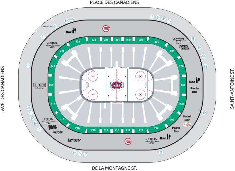 Club Desjardins (200 Level) | Montreal Canadiens vs New Jersey Devils ...