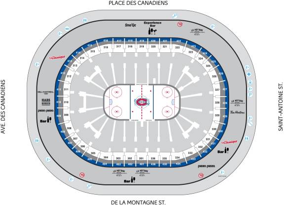 Level 300 & 400 seating map