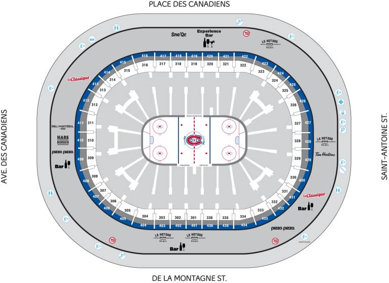 Level 300 & 400 seating map