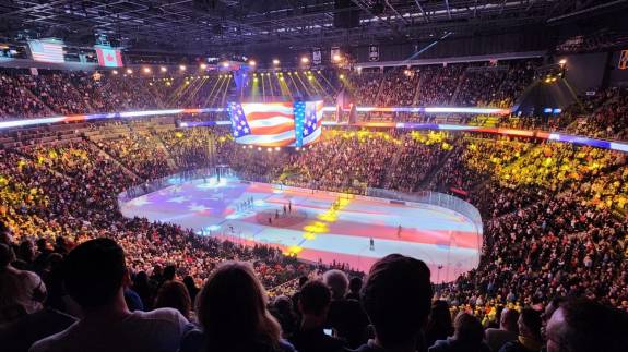 Lightshow from Upper Section 226 at T-Mobile Arena