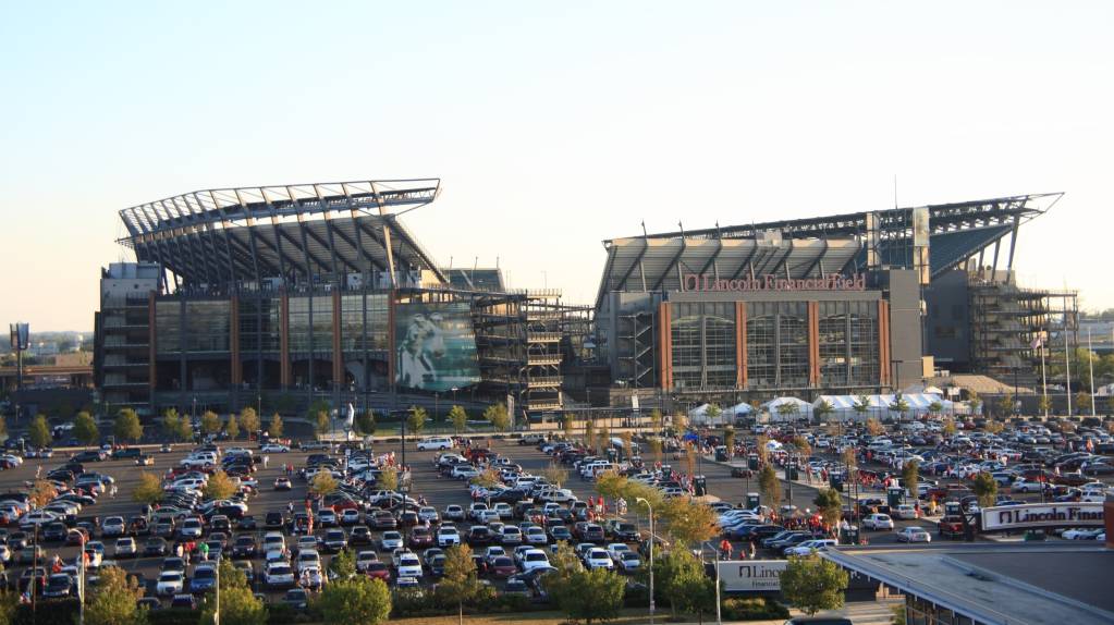 Like most NFL venues, Philadelphia's Lincoln Financial Field has ample parking for fans