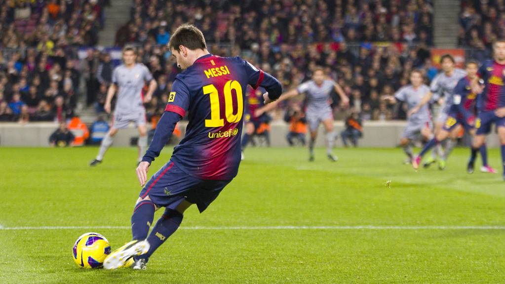 Lionel Messi in action for FC Barcelona