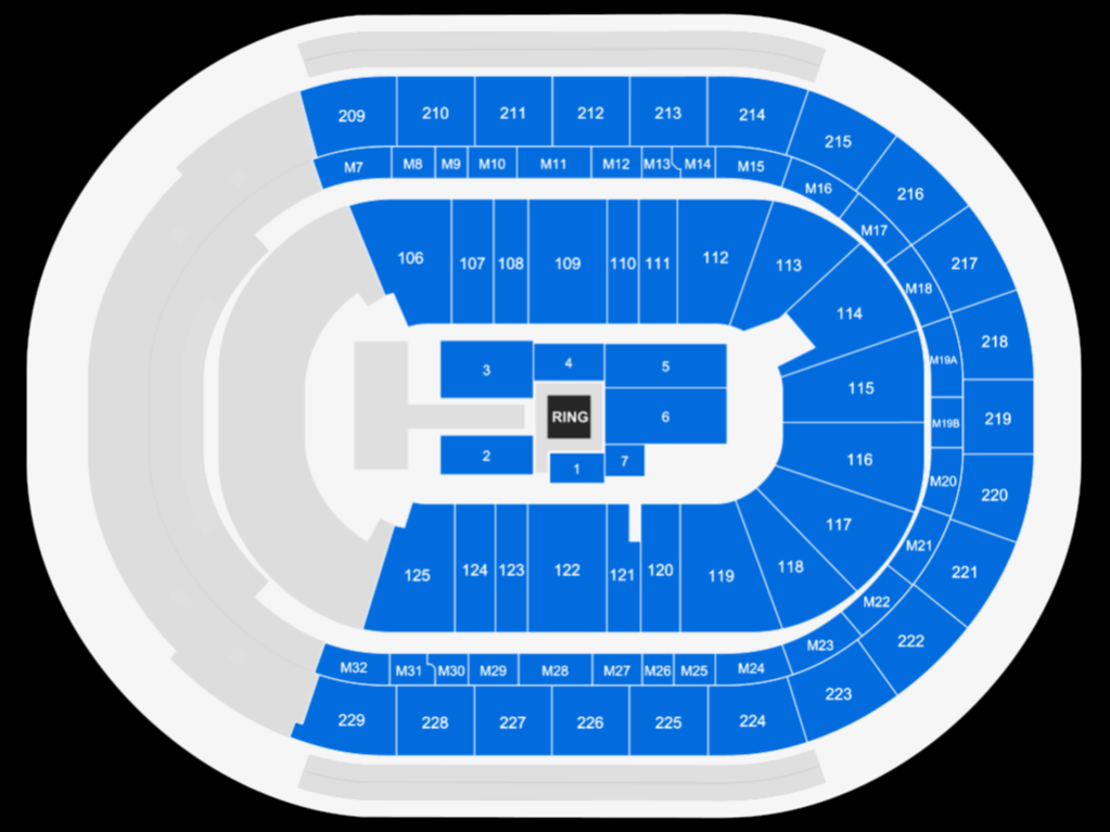 Upper (200 Level) Friday Night SmackDown Detroit 12 Apr 2024