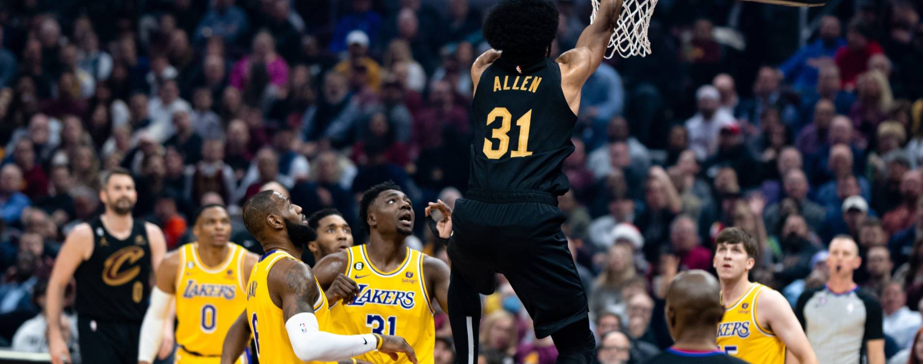 Los Angeles Lakers playing the Cleveland Cavaliers