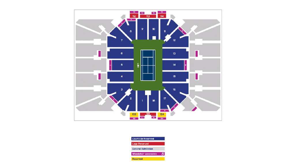 Louis Armstrong Stadium seating map
