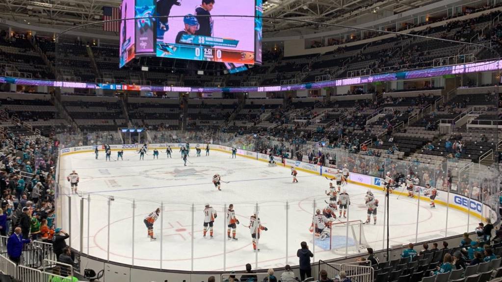 Lower Level seating in Section 110 at SAP Center